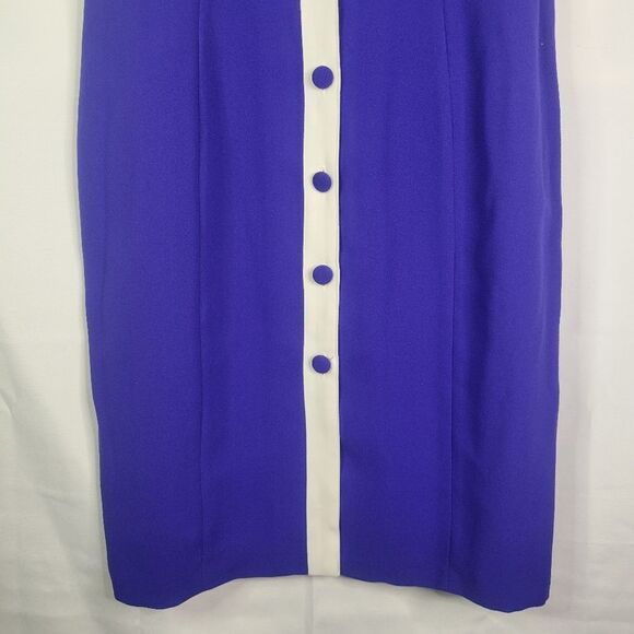 Vintage Sleeveless Purple and White Dress - Picture 3 of 16